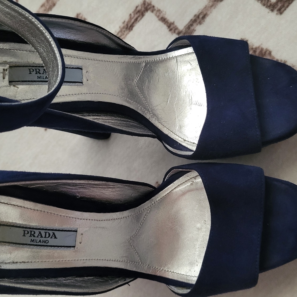 Prada Women's Navy Blue Heels